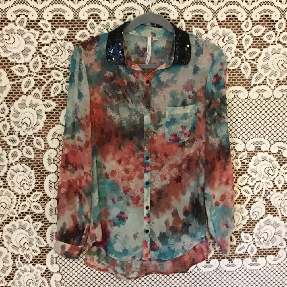 It’s Like Wearing Art Semi Sheer Blouse